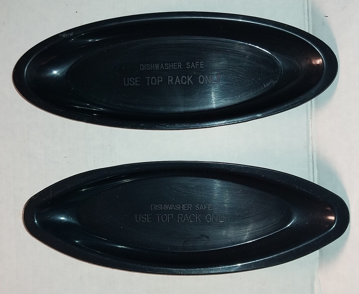 TWO (2) Classic GEORGE FOREMAN 9 1/4″ BLACK DRIP TRAYS – Grease Catchers $6Ship
