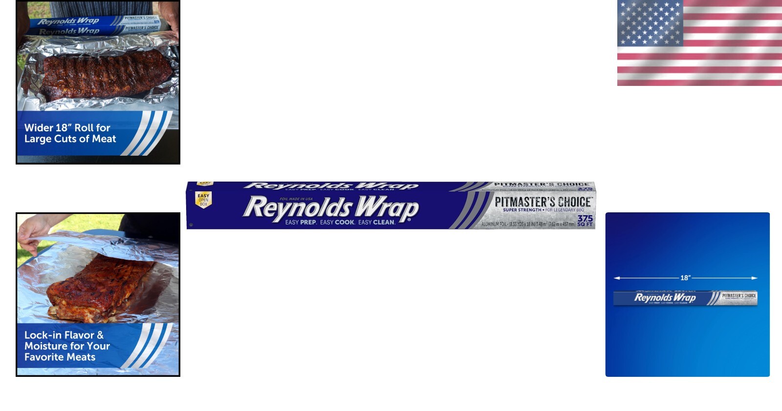 Pitmaster’s Choice Extra Thick Foil: 18″ Heavy Duty Grilling Roll – 37.5 Sq Ft
