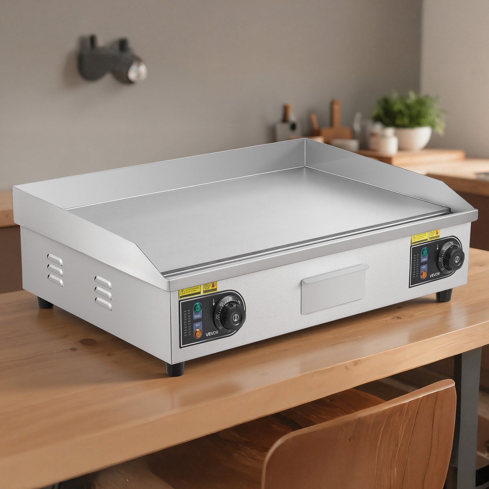 28.54×15.75in 2800W 122-570F StainlessSteel FlatTopGrill AutoAdjust