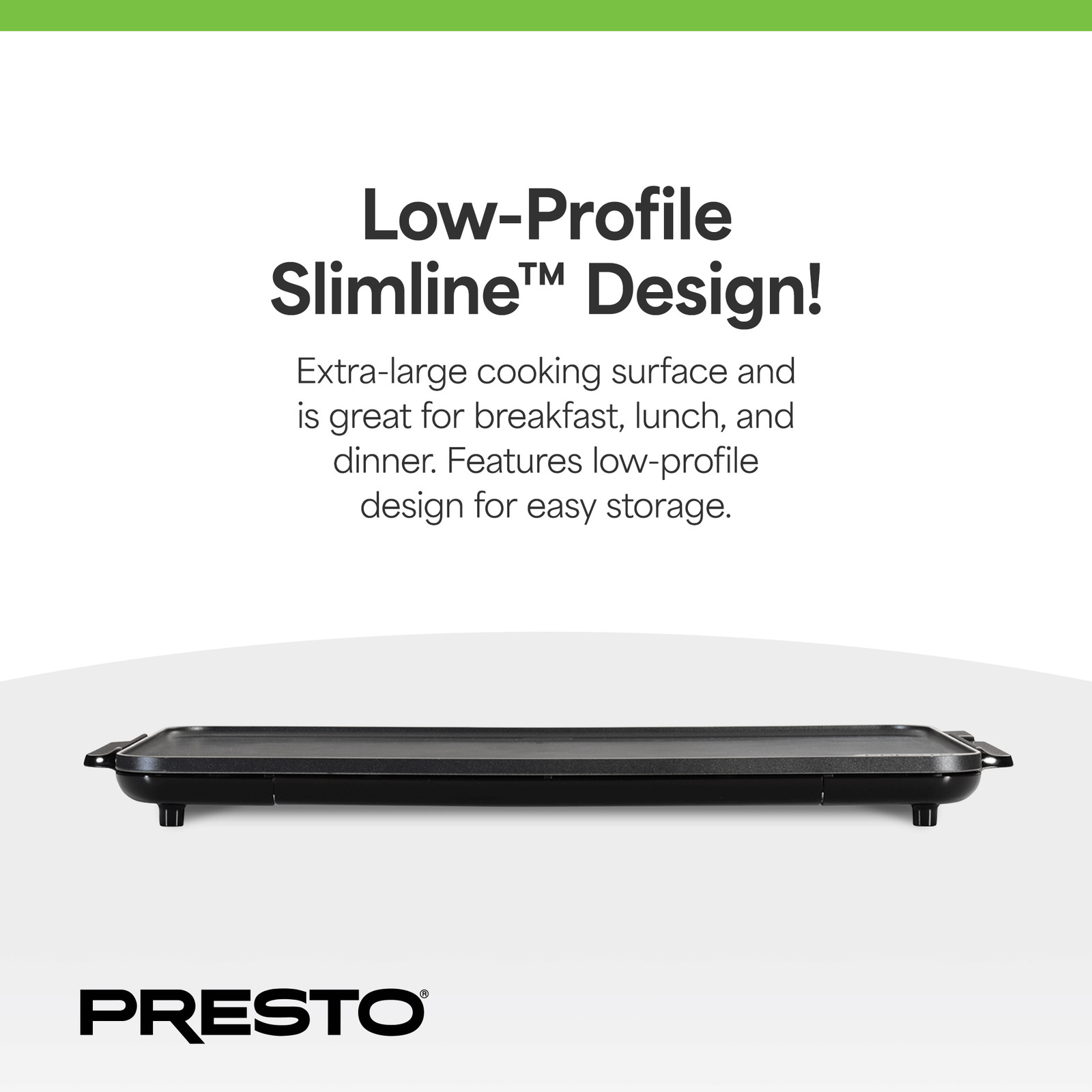 Presto 22″ Slimline Griddle with Removable Handles and Ceramic Nonstick Surface