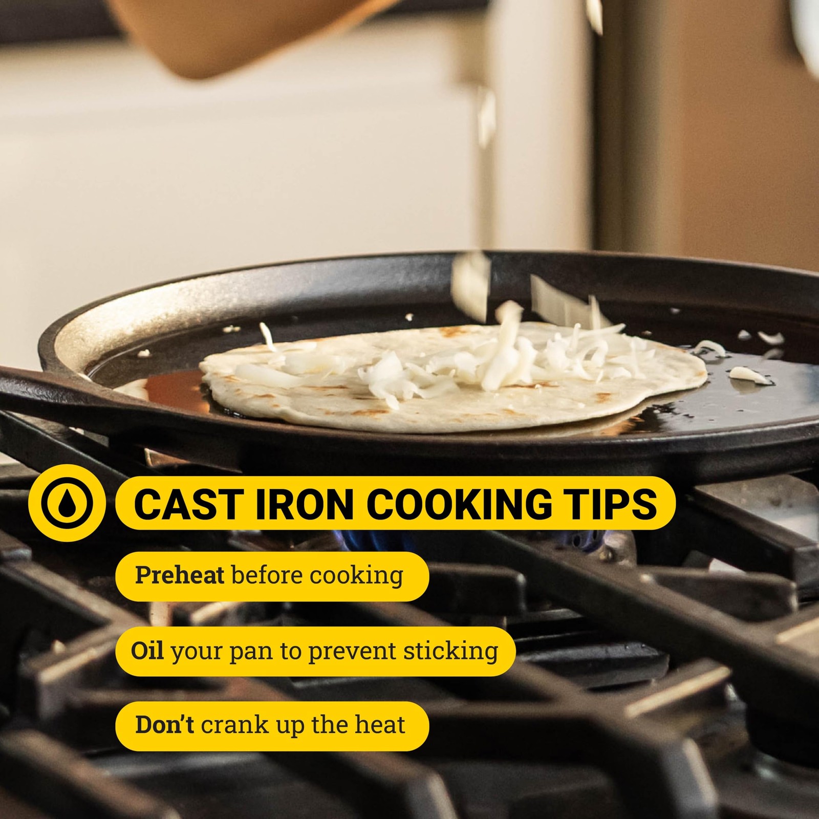 Lodge L9Og3 Cast Iron Round Griddle – In Usa Compatible Stovetop