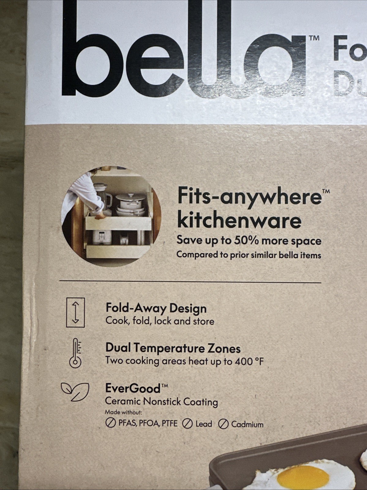 Bella Ceramic Fold-N-Store Dual Temp Griddle. Free Shipping!!
