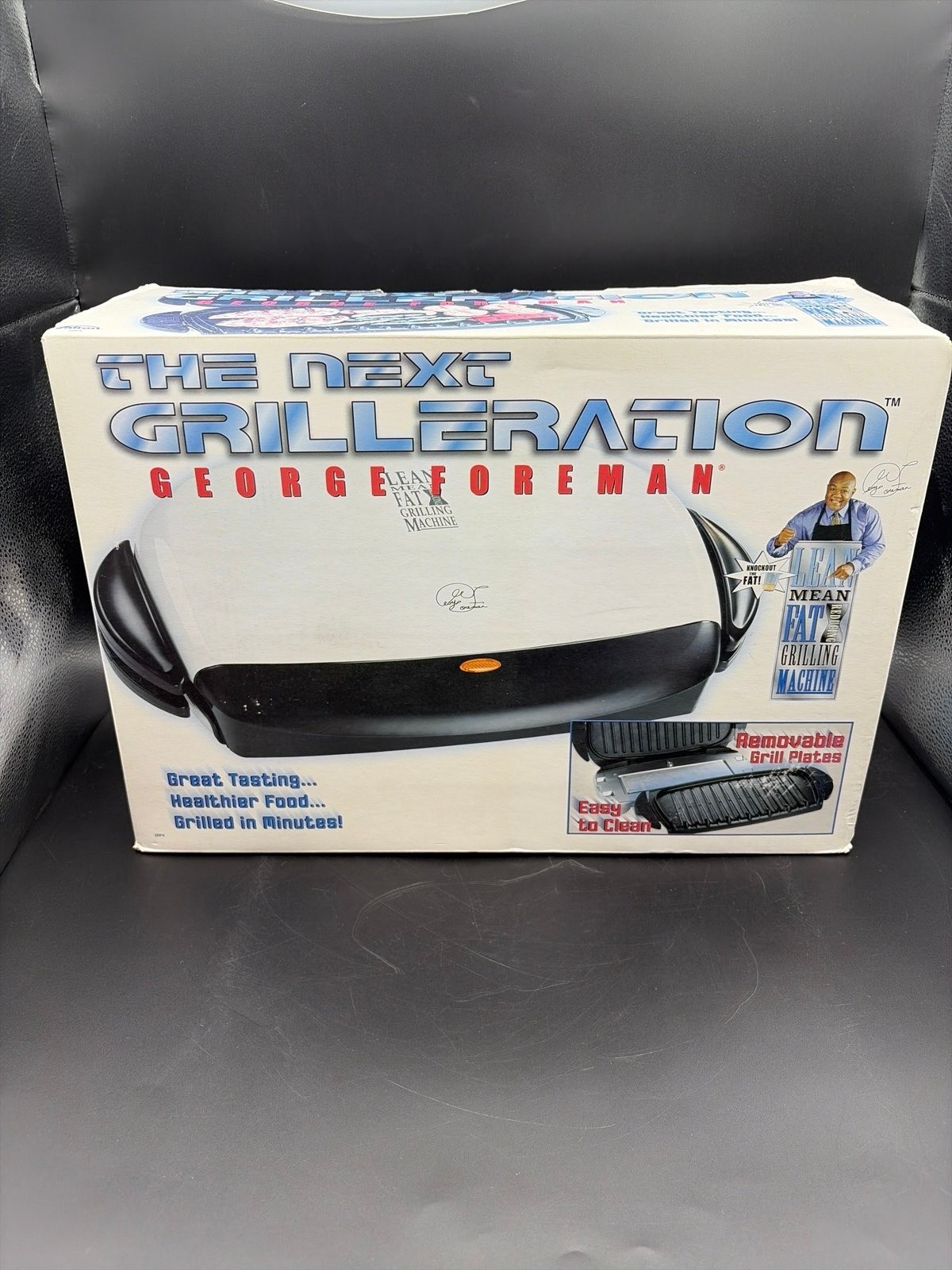 George Foreman Grill Silver Next Grilleration GRP4P Removable Plates Brand New