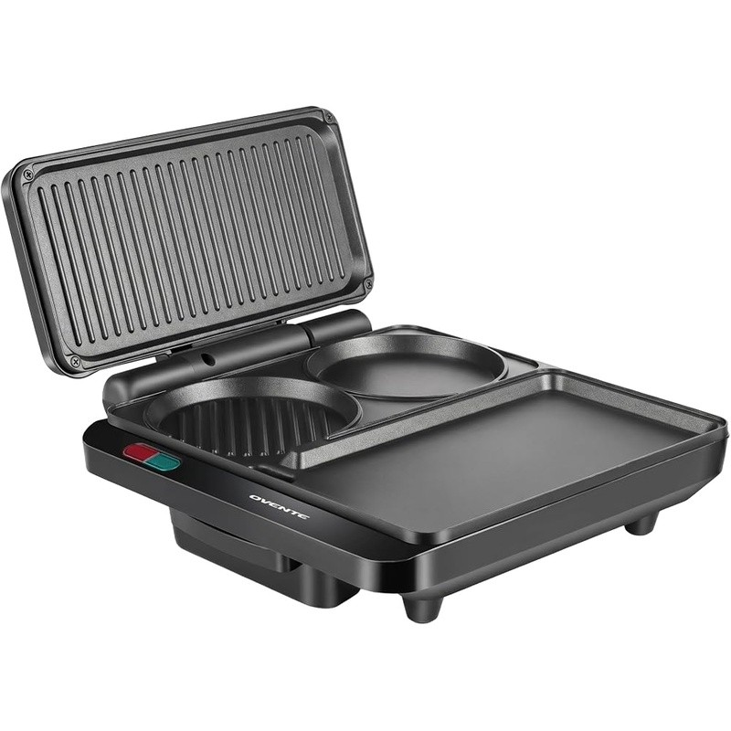 All-in-One Breakfast Maker Non-Stick Griddle Sandwiches Burgers Easy Cleanup New