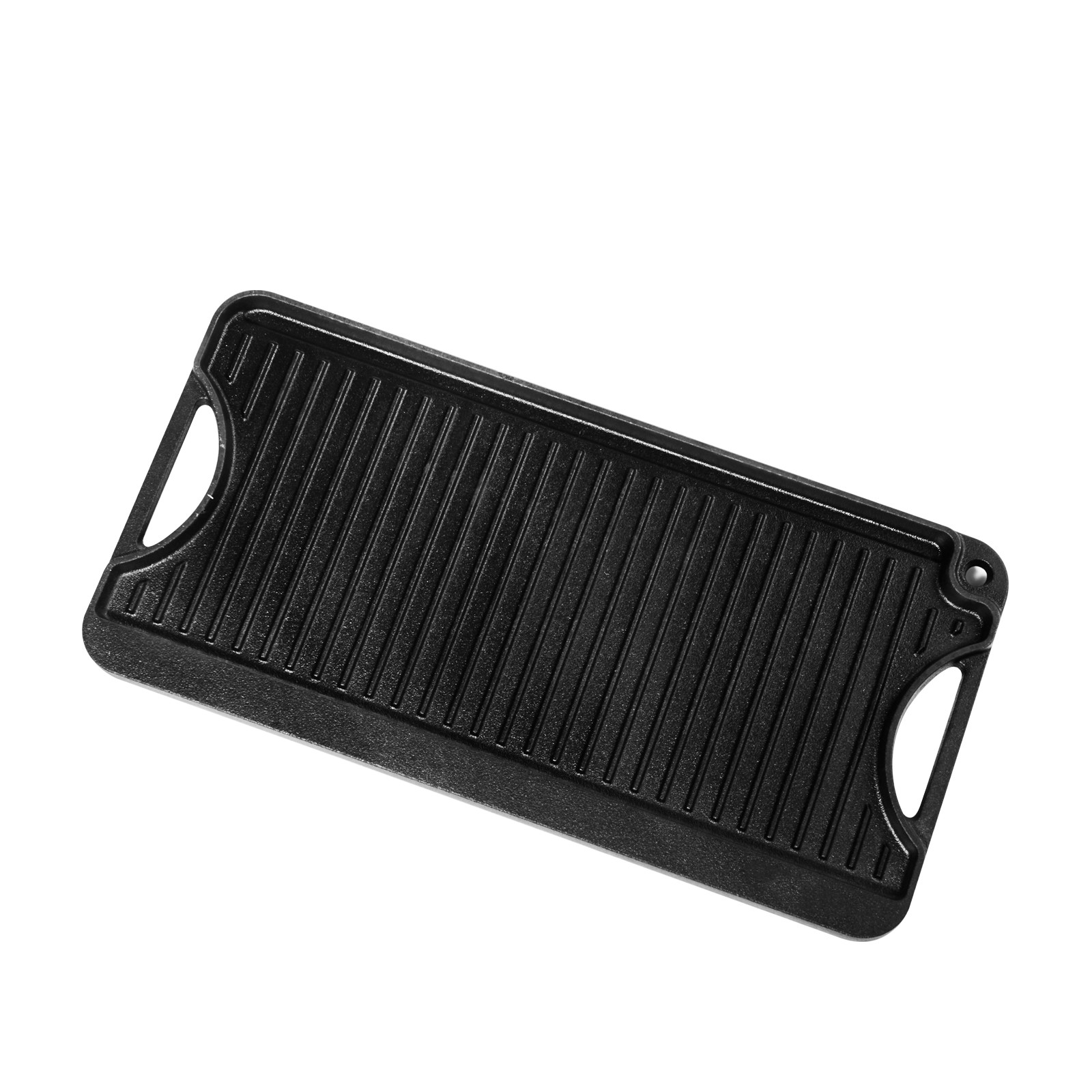 Uimoso 20x10in Dual-Sided Cast Iron BBQ Griddle with Pre-Seasoned Surface