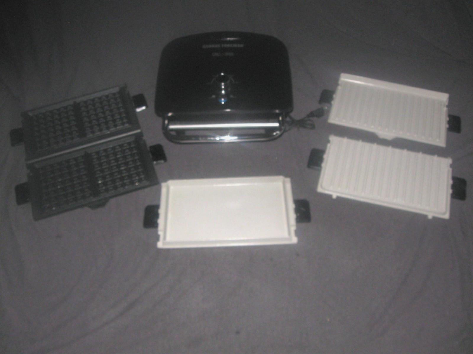 George Foreman Evolve Grill System GBR5750SBLQ w/ WaffleGrill Accessories