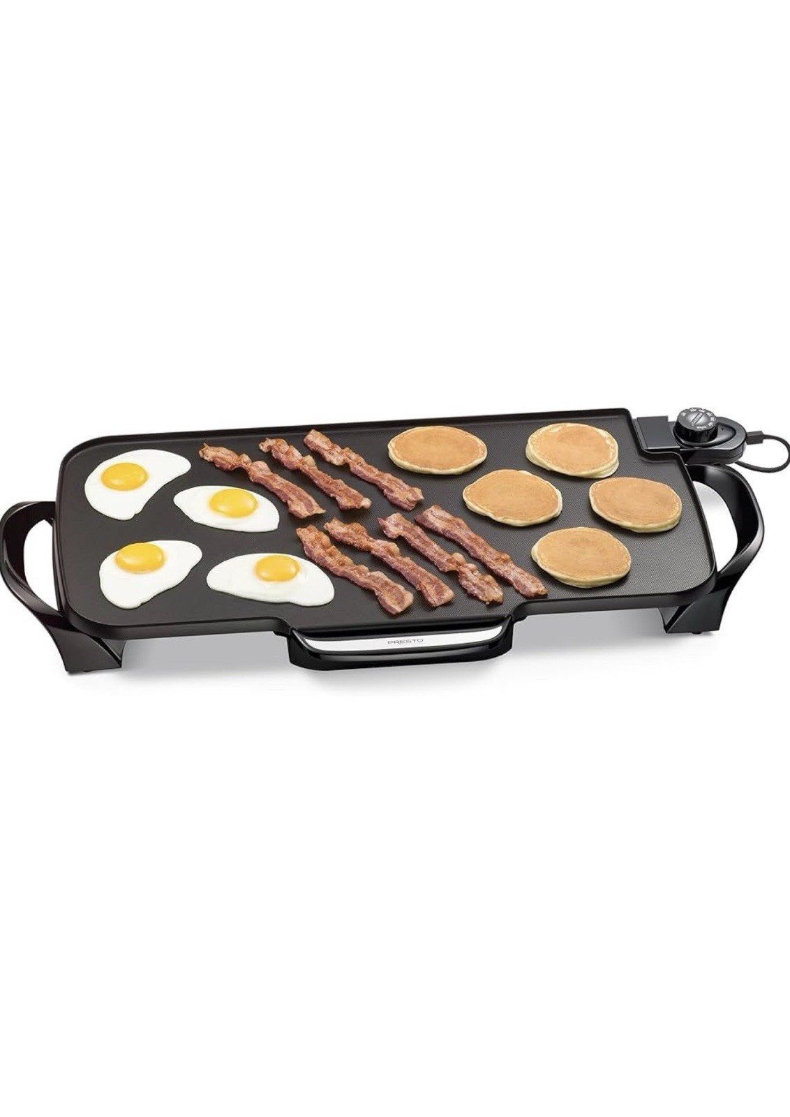Presto Electric Griddle 22-Inch Nonstick Flat Grill Cool Touch Handles Adjustabl