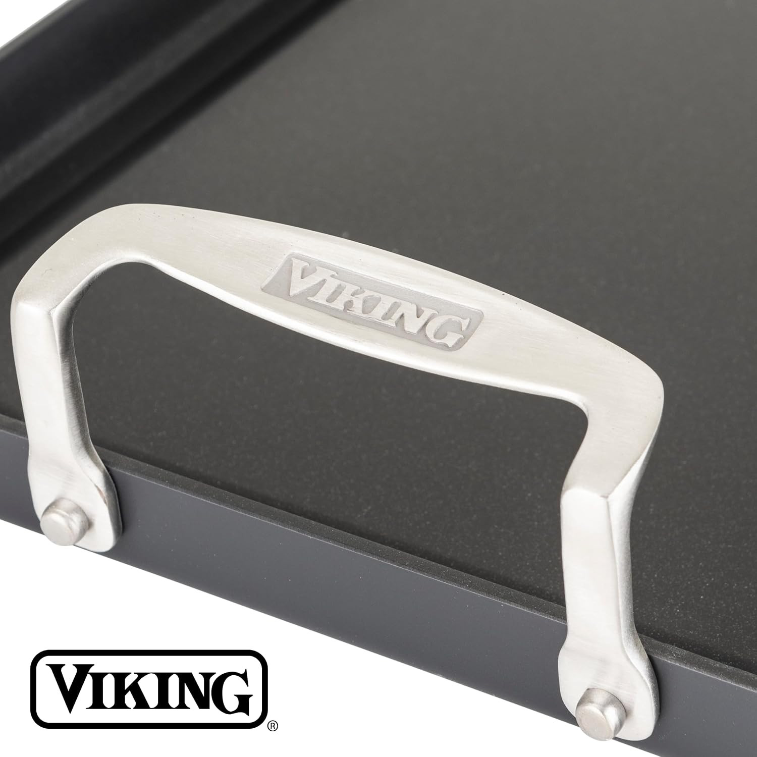 Viking Nonstick Double Burner Griddle, 19 X 11 Inch Hard Anodized Kitchen Grill