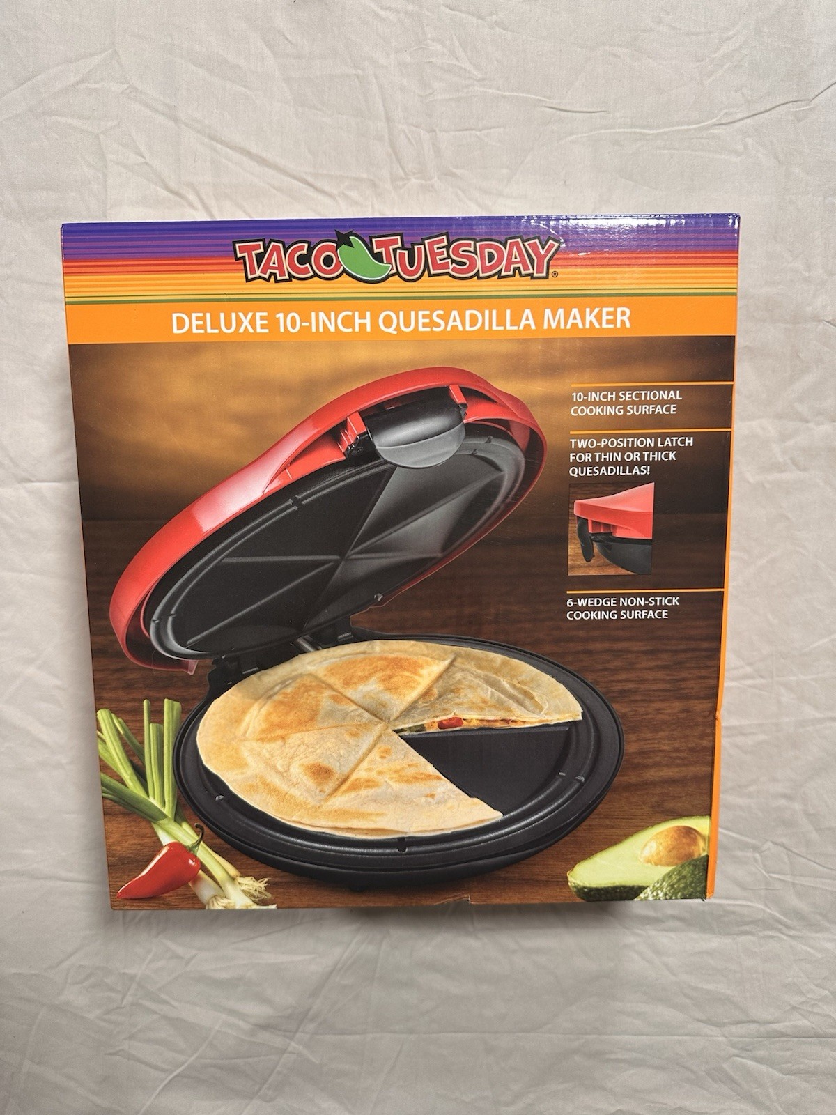 Taco Tuesday Deluxe 10 Inch Quesadilla Maker