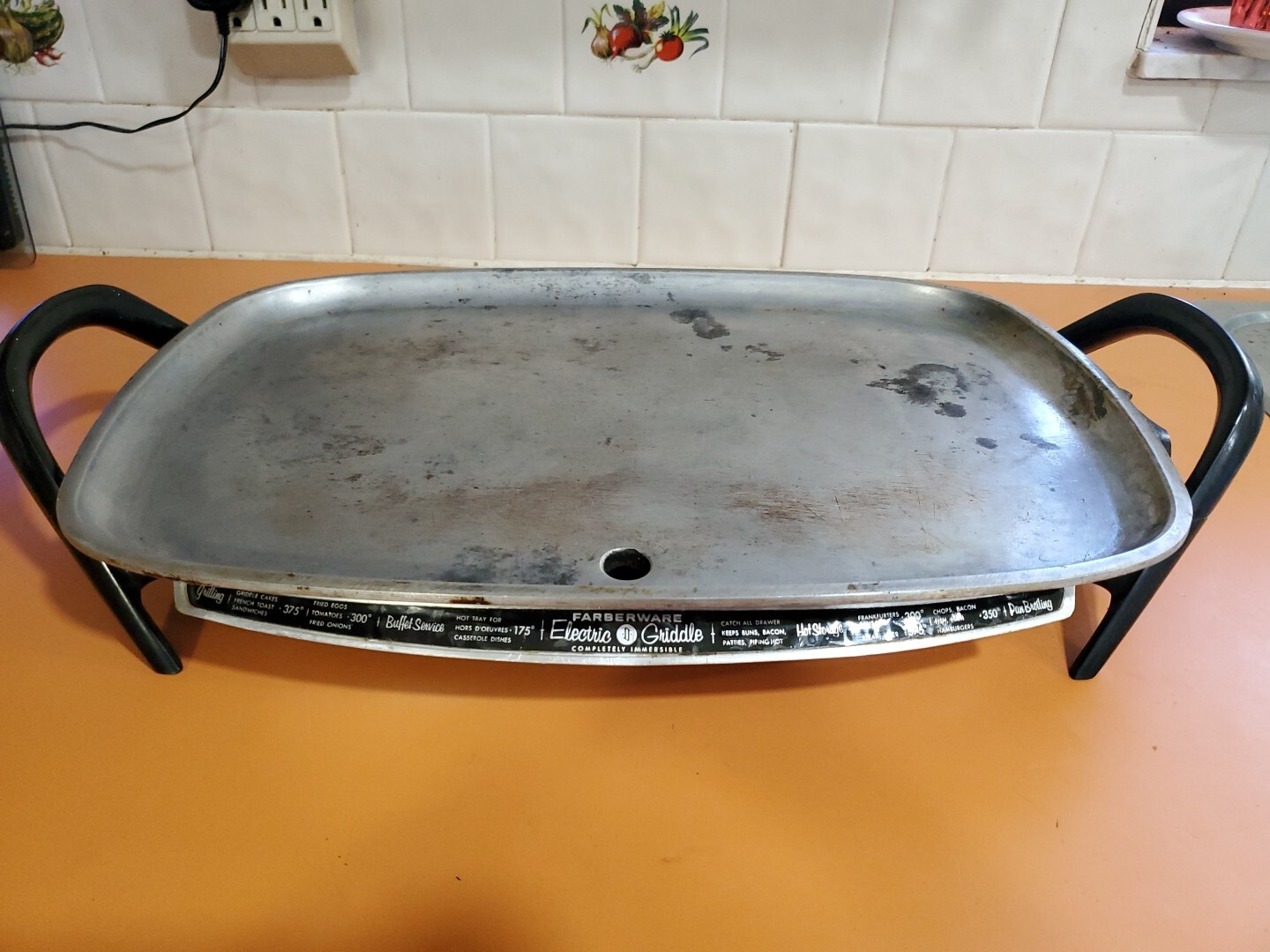 Vintage Farberware Automatic Electric Griddle Model 260 Grill Aluminum NO CORD