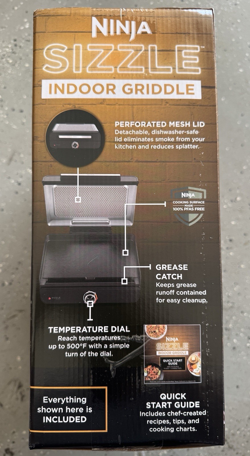 Brand New Ninja Sizzle 14″ Electric Griddle, Indoor, Nonstick, 1450 W. GR100
