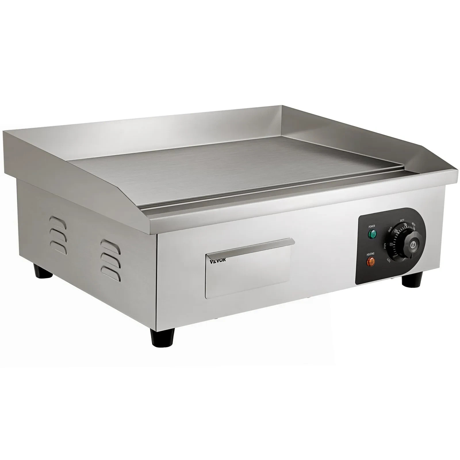 VEVOR 21″ Commercial Electric Griddle Countertop Flat Top Grill 1600W