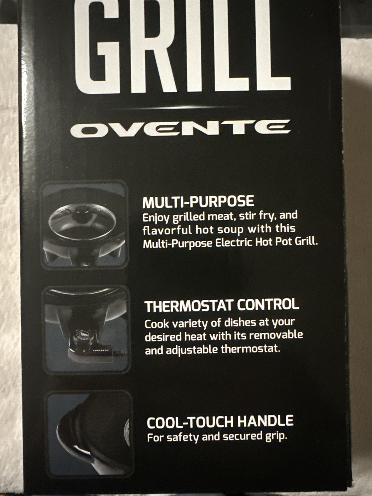 OVENTE Electric Hot Pot and Grill Combo, 2-in-1 Portable Countertop Cooker with