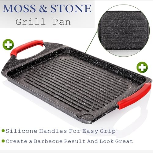 Rectangle Griddle Pan 18×10.5 Non Stick Indoor