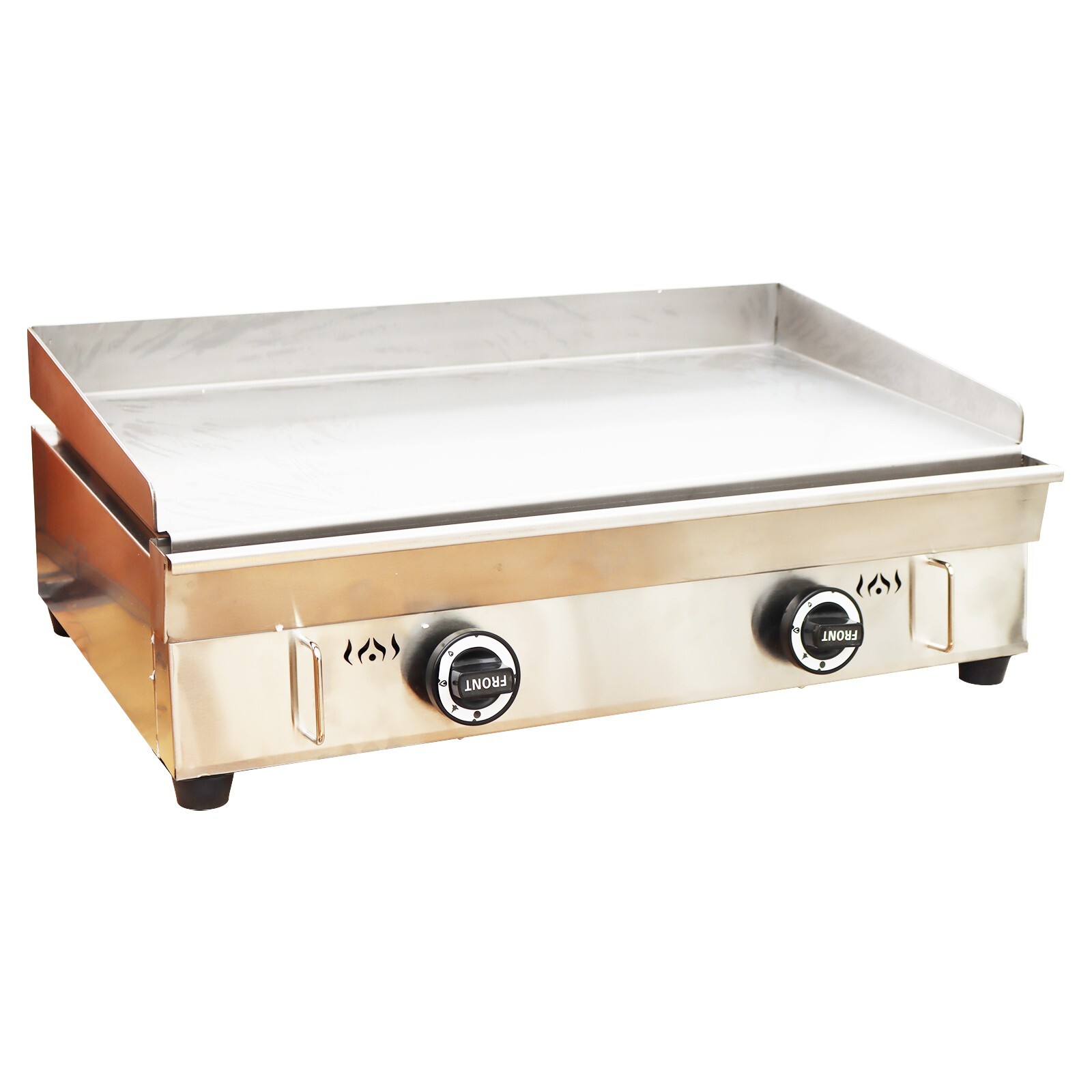 PreAsion LPG Gas Griddle Commercial Countertop Flat Grill Stainless Steel for Re