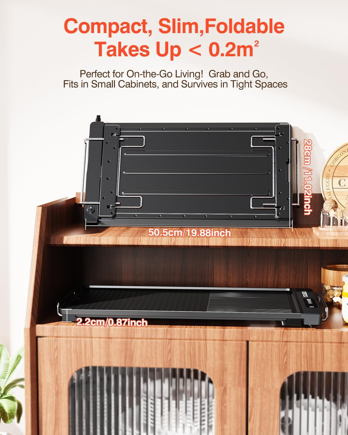 2025 Smart Electric Griddle, Detachable Touch Panel, IPX9 Waterproof, Dishwasher