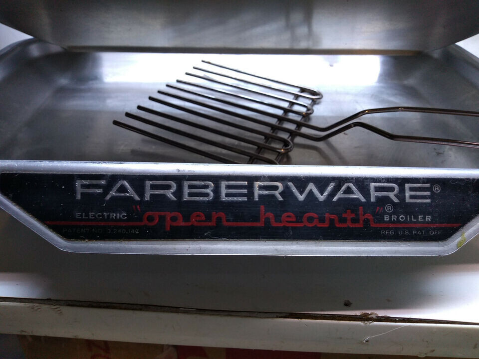 Farberware Electric Open Hearth Indoor Broiler Grill Drip Tray Heat Control 450