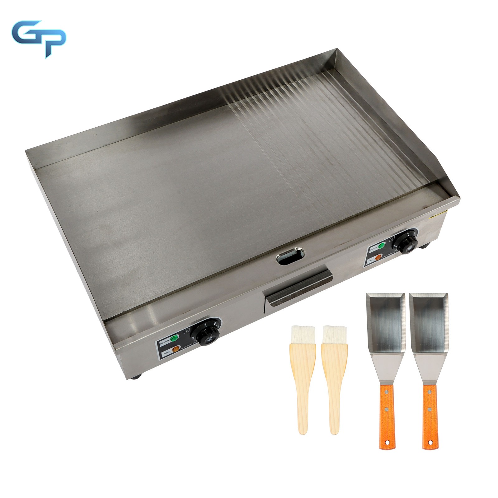 30″ 122℉-572℉ Commercial Electric Griddle 3000W Countertop Flat Top Grill