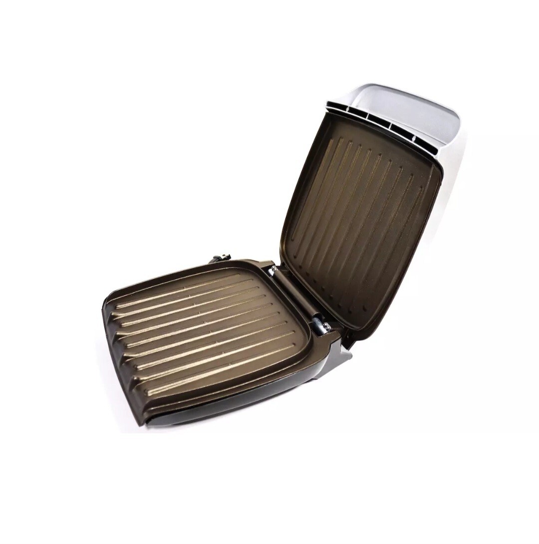 George Foreman GR260P 4 Serving Classic Plate Grill Panini Press Platinum EUC