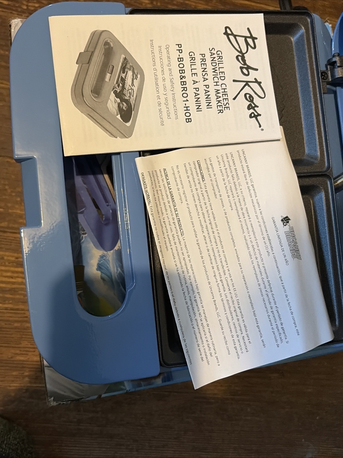 Bob Ross Grilled Cheese Sandwich Maker Uncanny Brands Open Box
