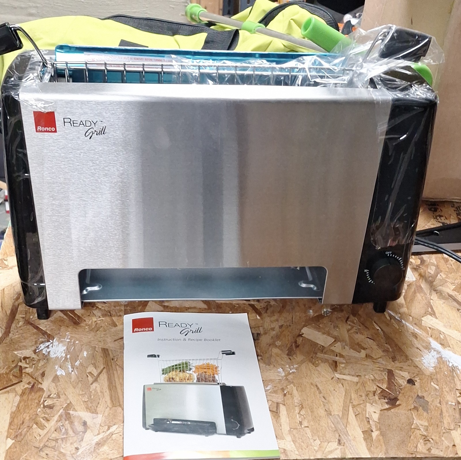 Ronco Ready Grill Indoor Electric Grill, Stainless Steel, Temp Control, RG1001BL
