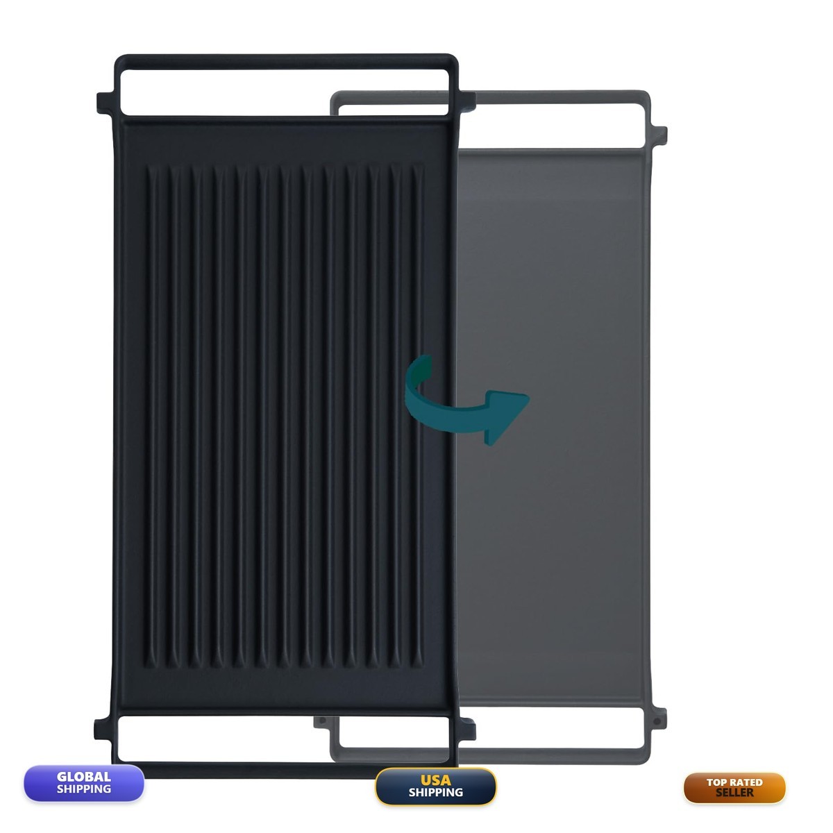 WB31X24998 WB31X24738 GE Gas Stove Griddle Replacement JXGRILL1 Reversible Cast