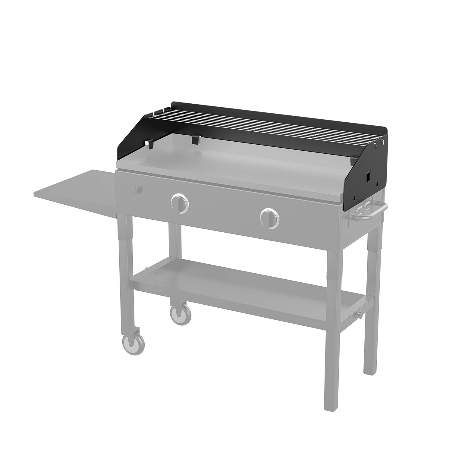 BBQ-PLUS 28 Inch Griddle Wind Guard/Screen And Warming Rack Blackstone