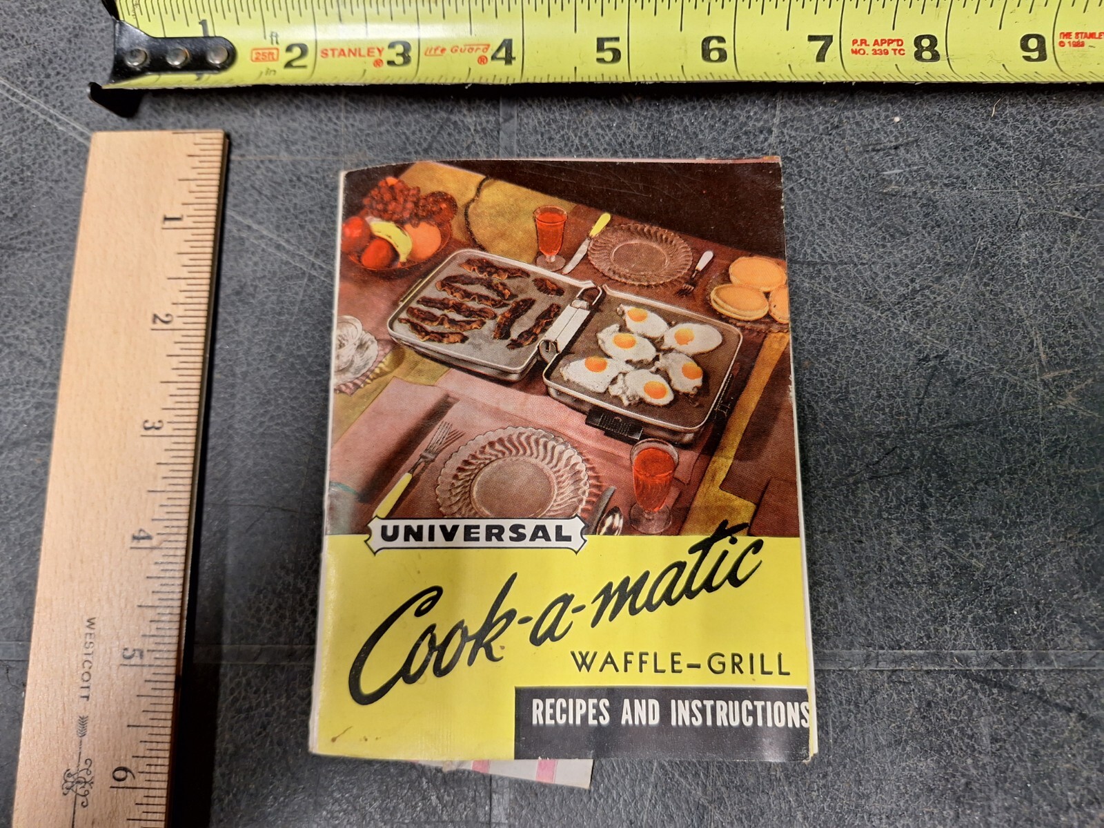 1948 Universal Cook-O-Matic Waffle Grill Recipes Cookbook Vintage