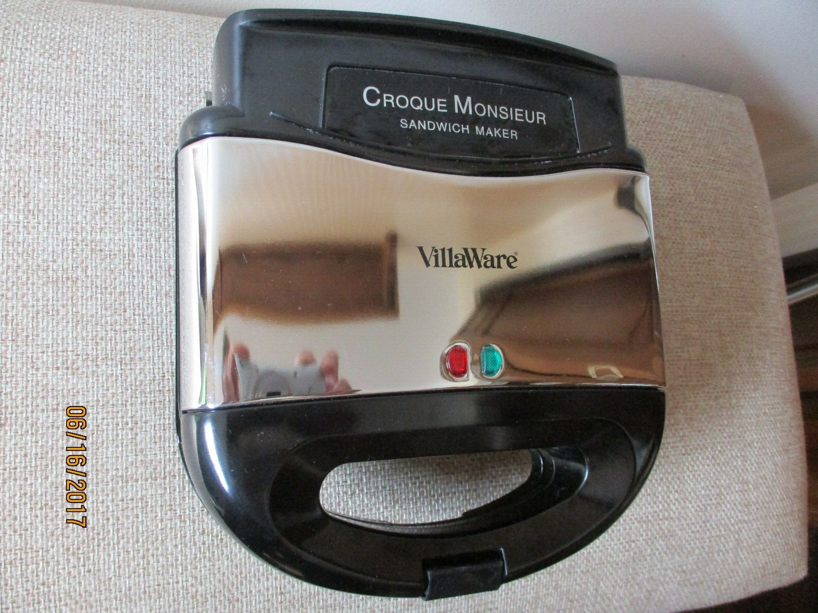 VillaWare Electric Croque Monsieur Sandwich Maker Grill & Seal