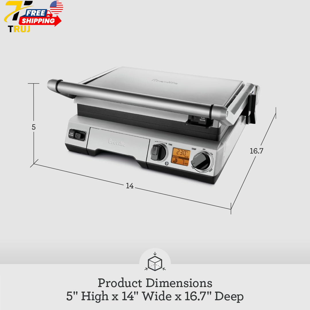BGR820XL Smart Grill Brushed Stainless Steel NEW FREE SHIPPING IN USA ONLY