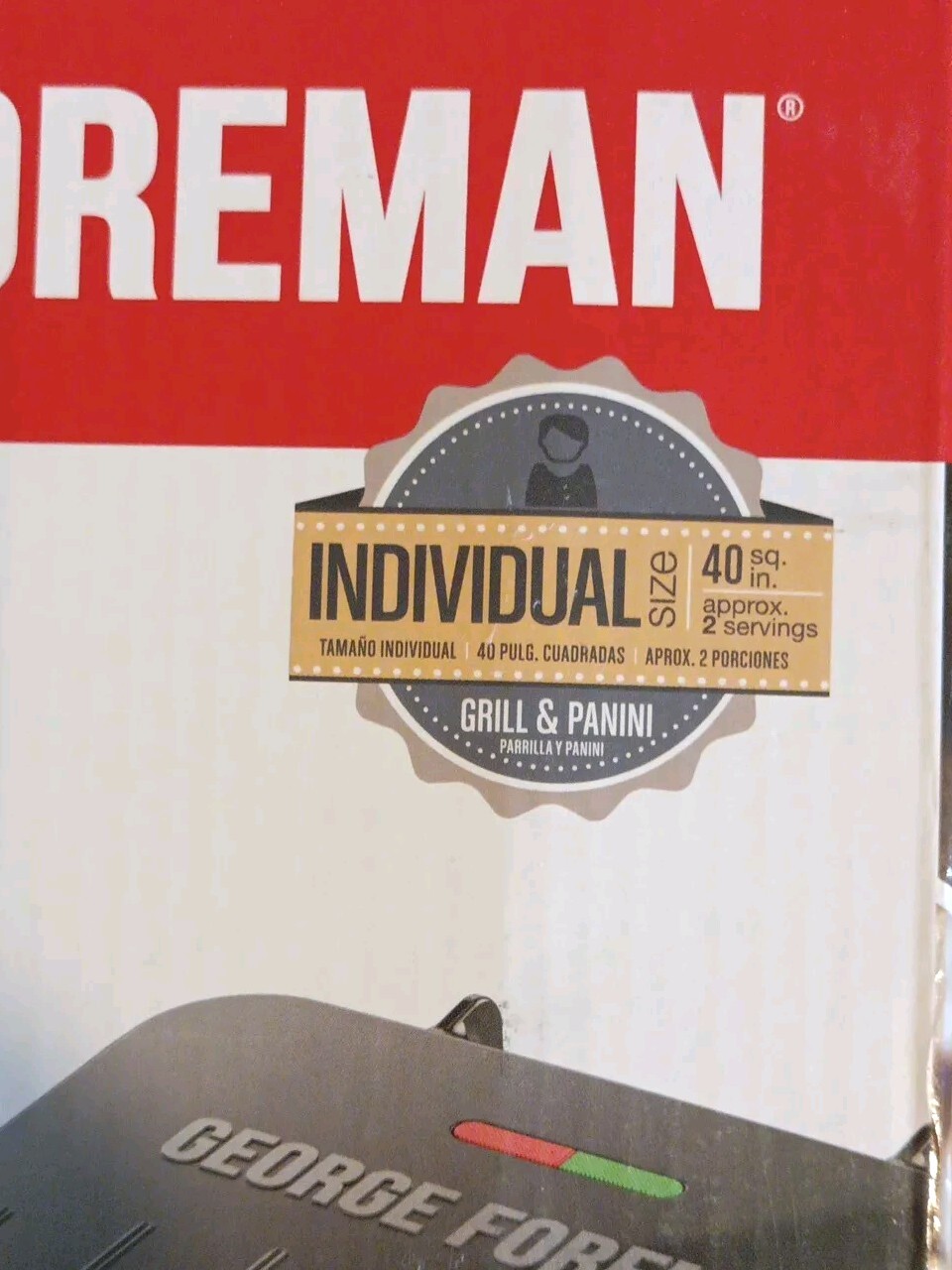 George Foreman Grill Panini Space Saving Copper Nonstick 40″ BRAND NEW In Box