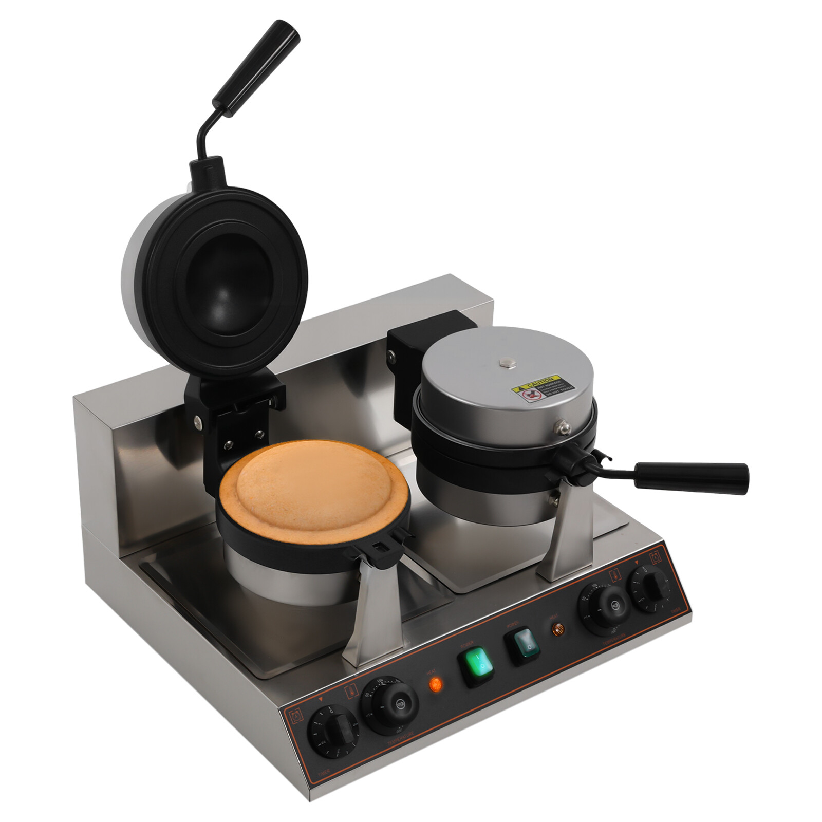 Commercial Dual Panini Press Sandwich Maker Grill Electric Burger Toaster 2.4KW
