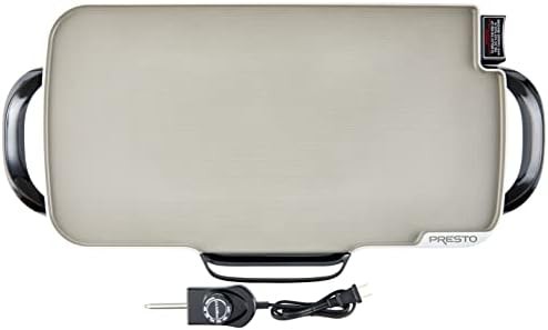 Presto 07062-22-Inch Ceramic Removable Handles Electric Griddle, Grey Ceramic