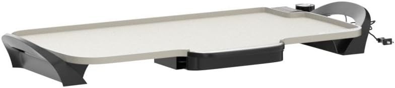 Presto Ceramic 22-inch 07062 Electric Griddle with removable handles, Black