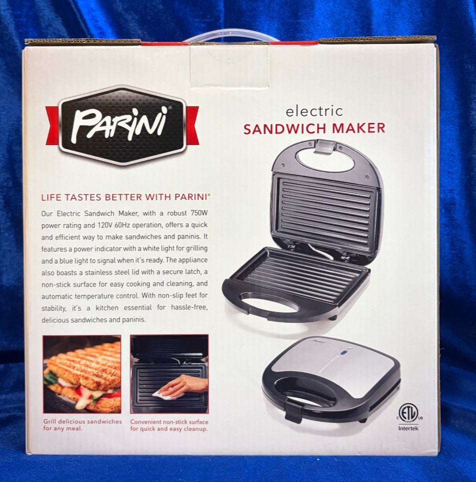 Parini Electric Sandwich Maker…New In Box…SEALED!