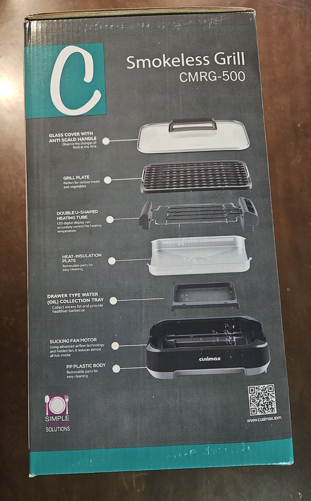 Smokeless Indoor Grill, Electric Grill Double Grill Plates Smokeless Grill