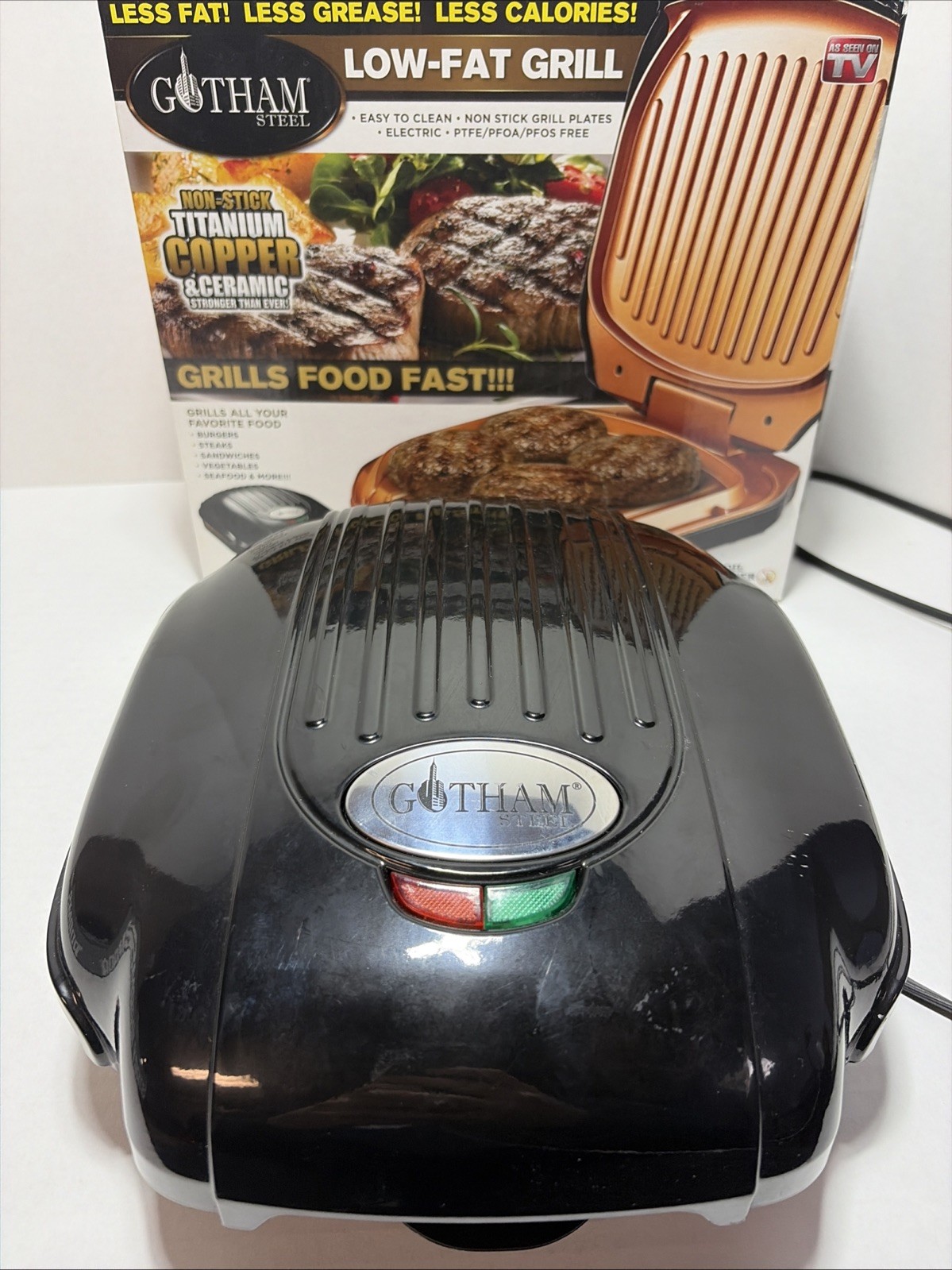 Gotham Steel Low Fat Grill with Nonstick Copper Coating – TESTED WORKS