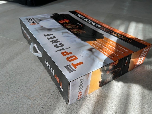 Top Chef Smokeless Indoor Electric Grill Non-Stick Temperature Control, New