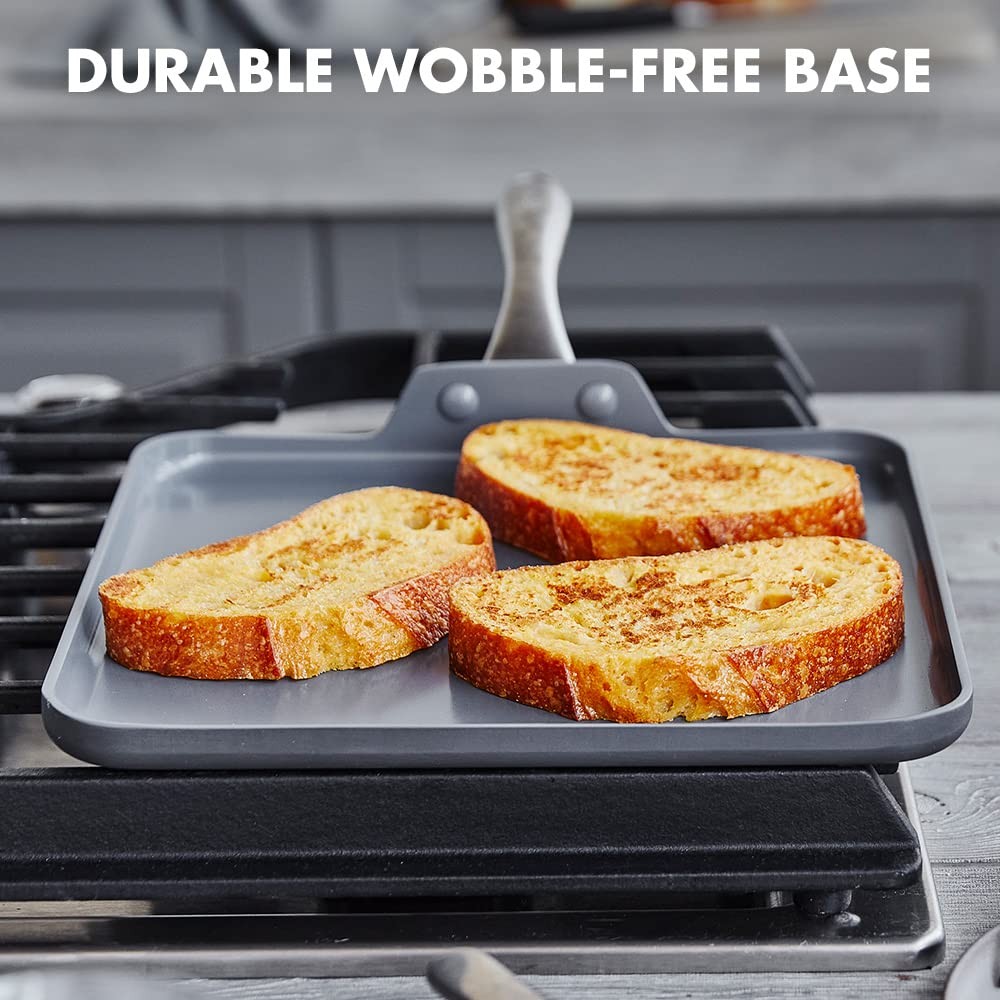 Lima Hard Anodized 11” Square Griddle Pan, Ceramic Nonstick, PFAS-Free Nontoxic