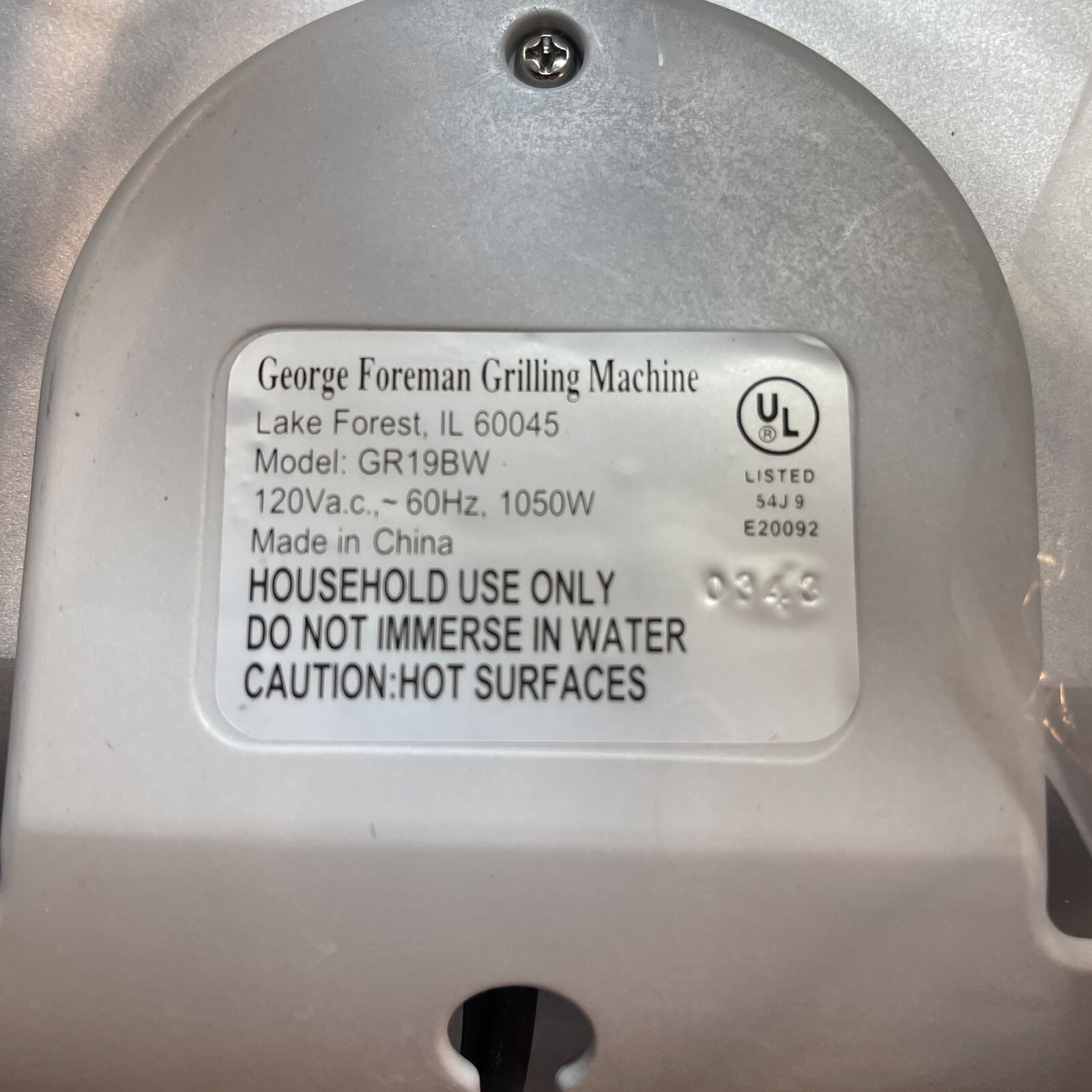 George Foreman Grill Lean Mean Fat Reducing Grilling Machine Bun Warmer GR19BW