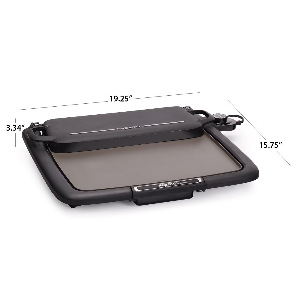 Electric Griddle with Warming Tray for Indoor Cooking & Countertop Use
