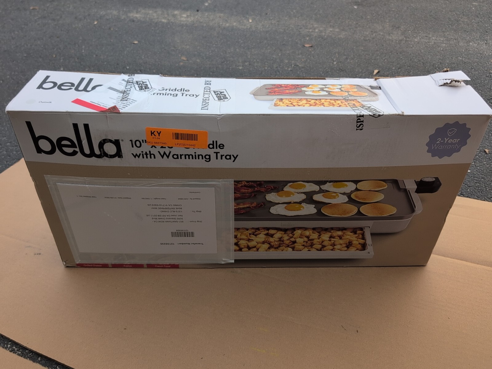 Bella Griddle with Warming Tray 10″ x 20″