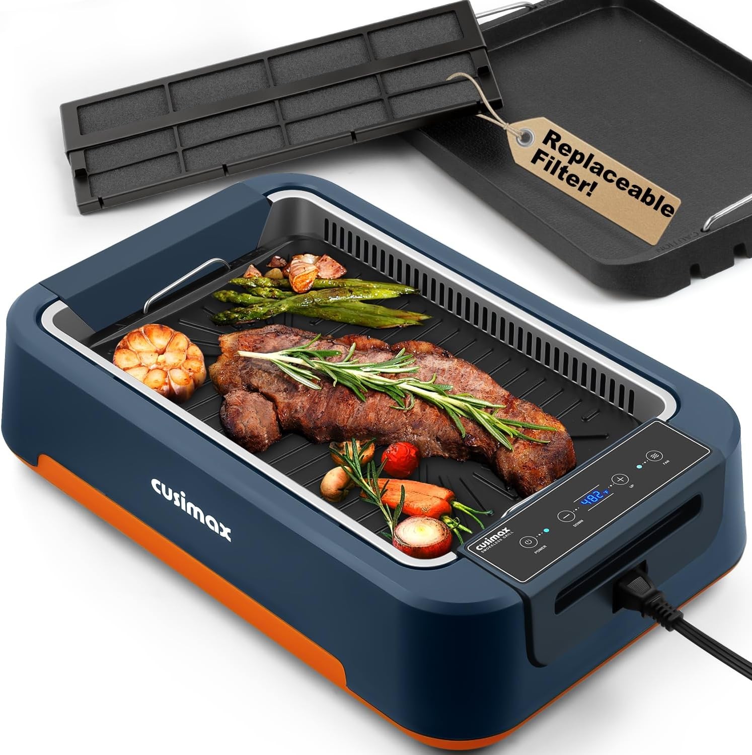 Electric Grill, Smokeless Indoor Grill & Griddle, Electric Korean BBQ Grill