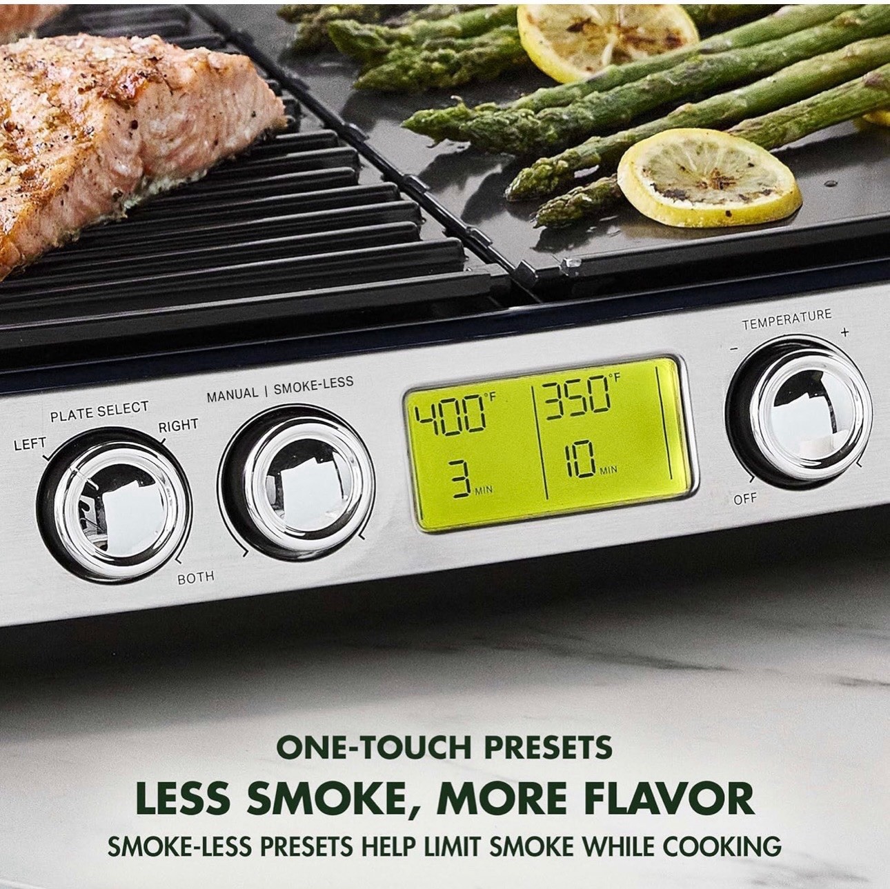 GreenPan Elite XL Smoke-less Grill and Griddle, Heathy Ceramic Non stick