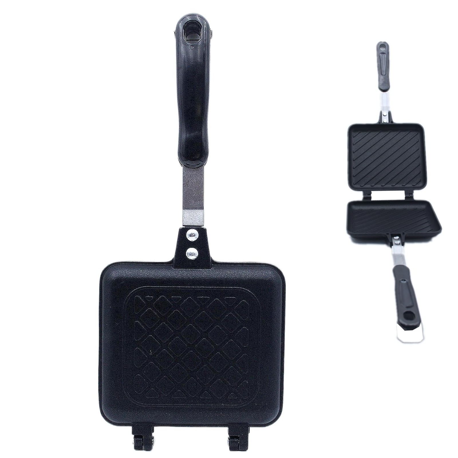Sandwich Maker, Grilled Panini Maker Pan with Non-Stick Plates, Stovetop Toas…