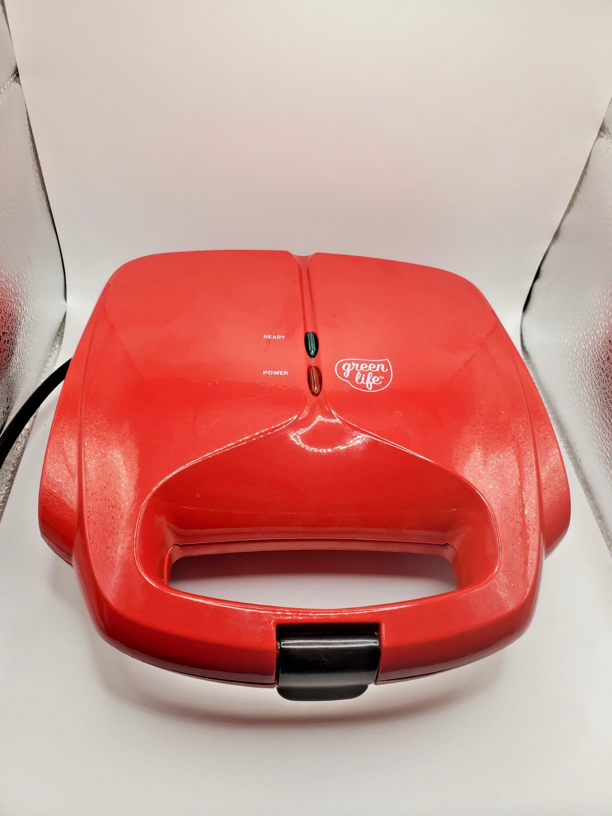 Green Life Sandwich Pro RED Electric Panini Press Grill Ceramic Nonstick TESTED
