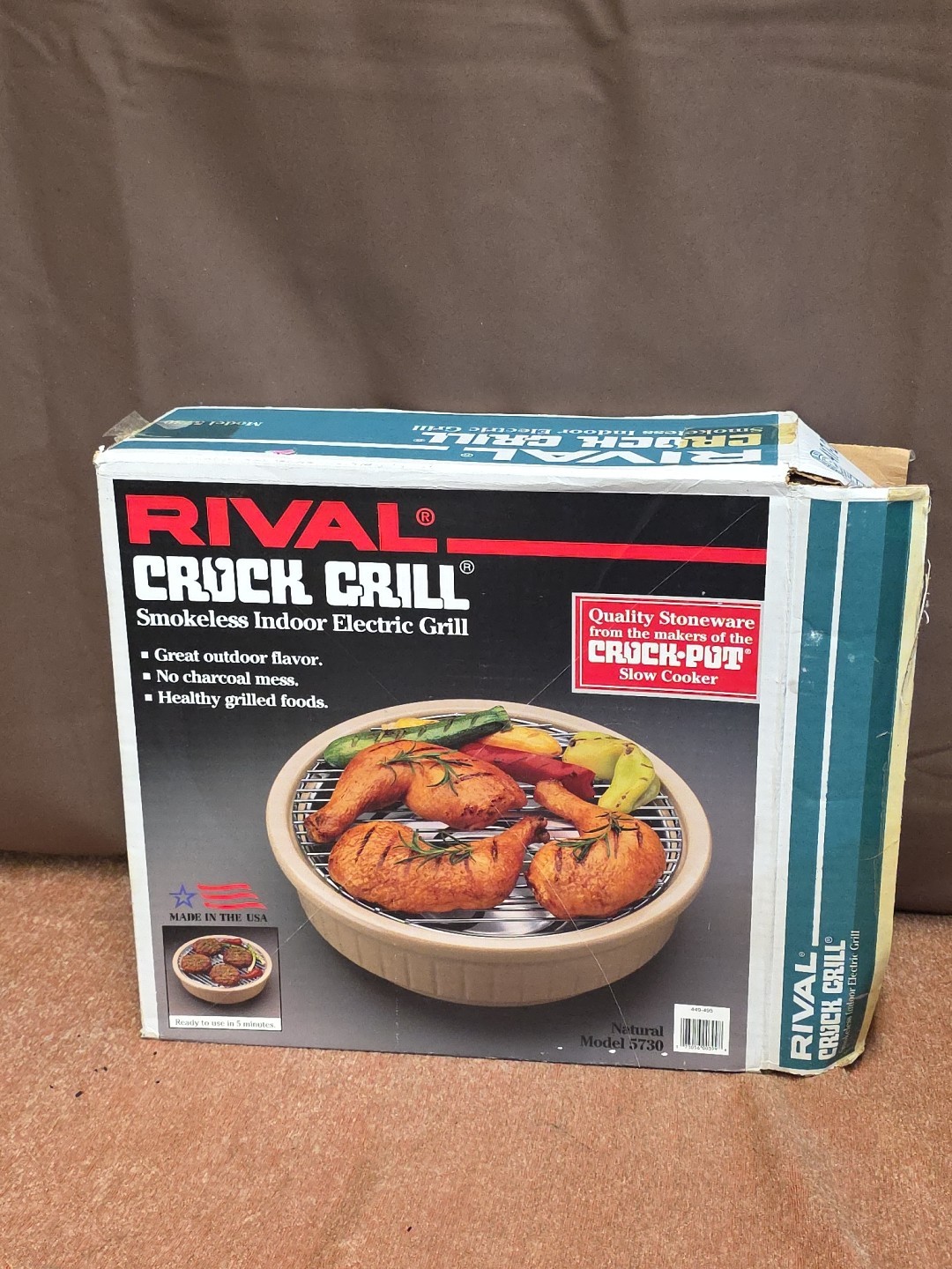 Rival Crock Grill 5730 Smokeless Indoor Electric Grill