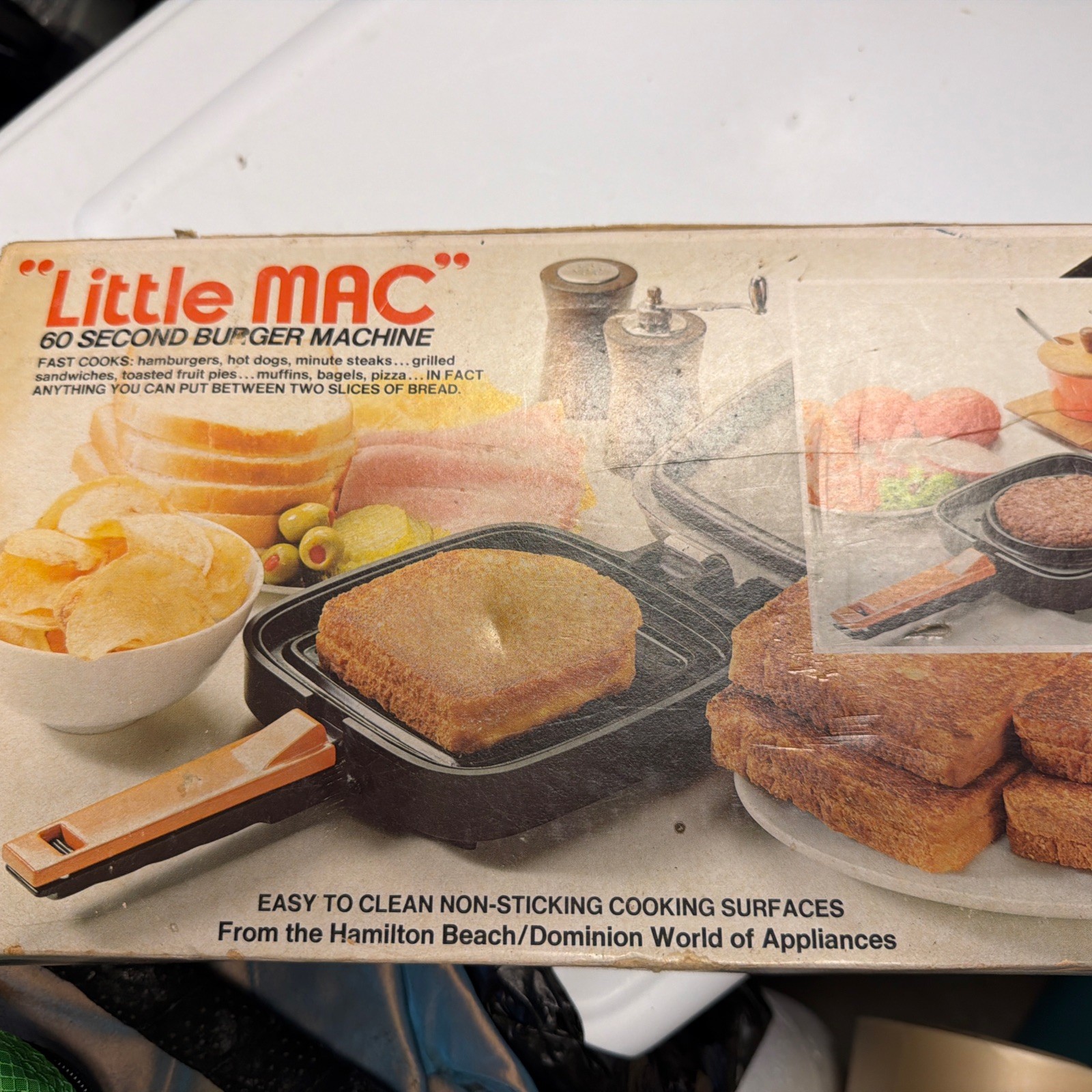 Vintage Little Mac 60 Second Burger Machine W/Box