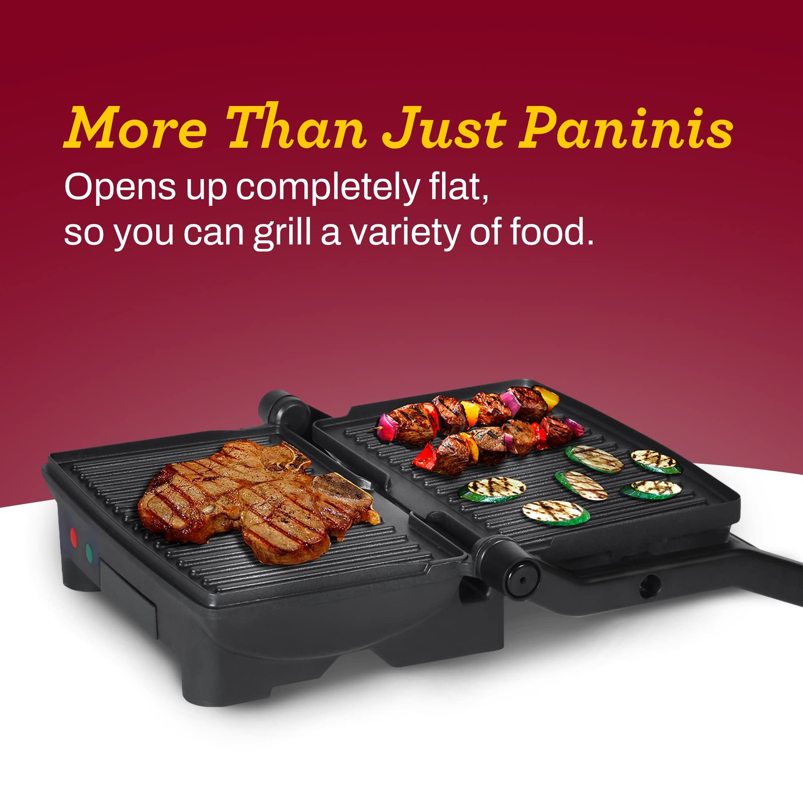 Elite Gourmet Stainless Steel 3 in 1 Panini Grill Countertop Appliance 1000W