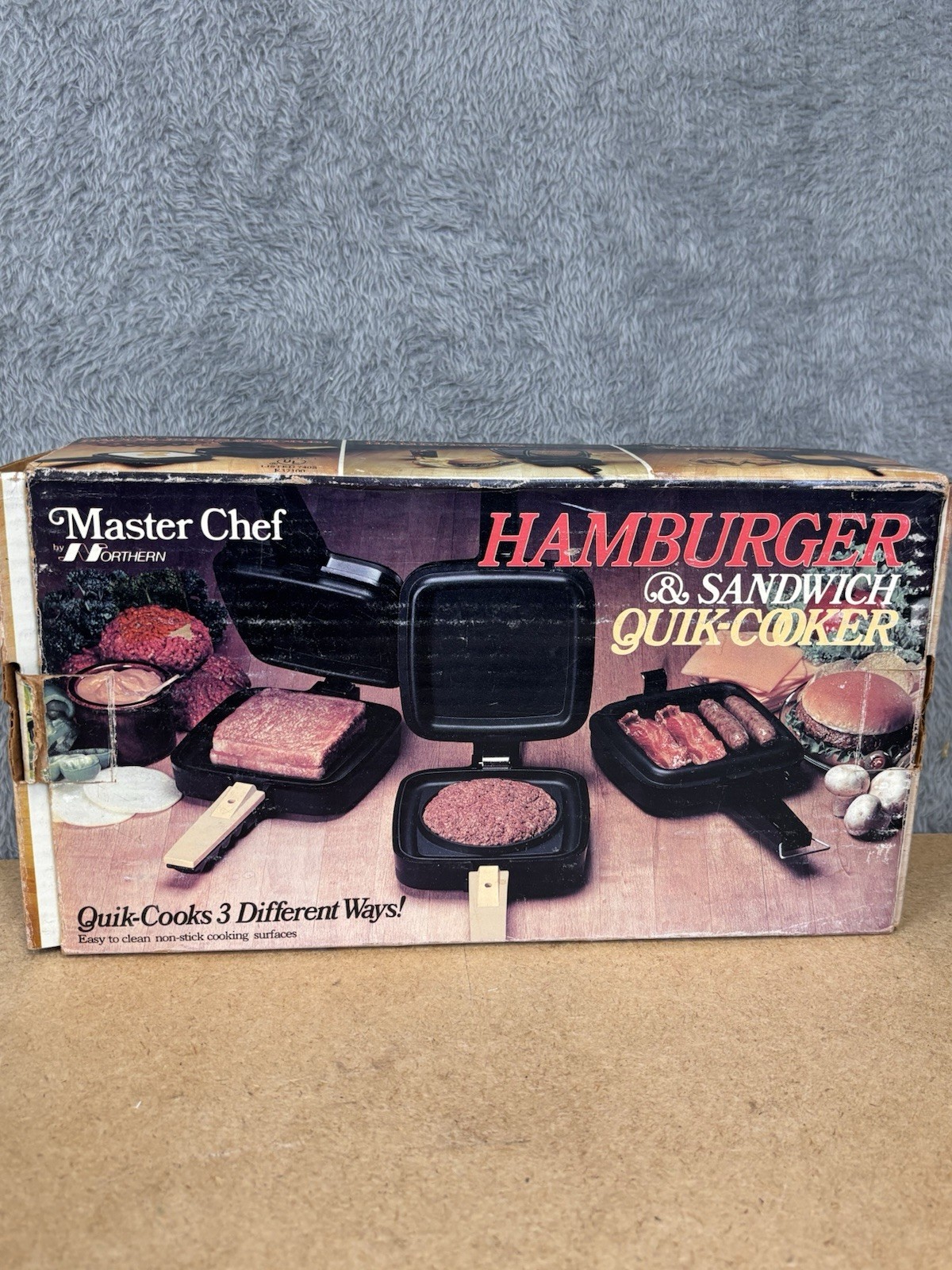 Master Chef Hamburger Sandwich Quik Cooker Electric Griddle Model 2041 NOS